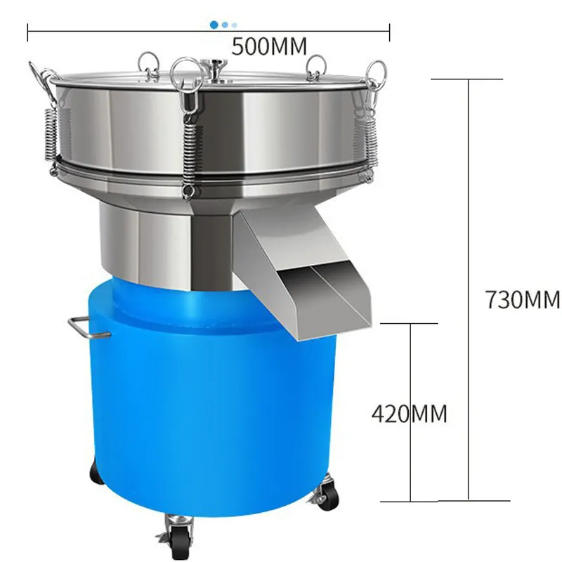 Small 304 Stainless Steel Motor 750W Vibrating Screening Machine Soy Milk Soy Sauce Fruit Juice Starch Salt Rice Flour Milk