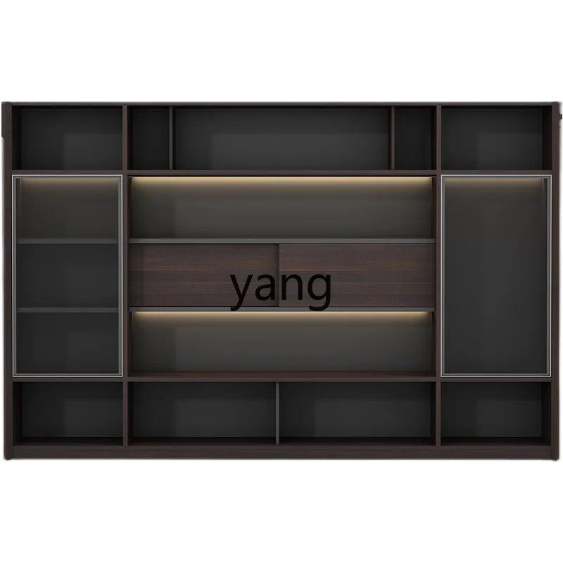 

LHH file cabinet large floor-to-ceiling wooden bookcase storage cabinet office furniture