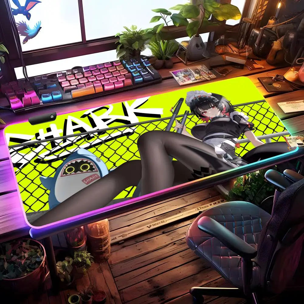 

Коврик для мыши Ellen Joe RGB, игровой коврик для мыши, настольный коврик HD, большой игровой коврик с LED-подсветкой, XXL коврик для мыши