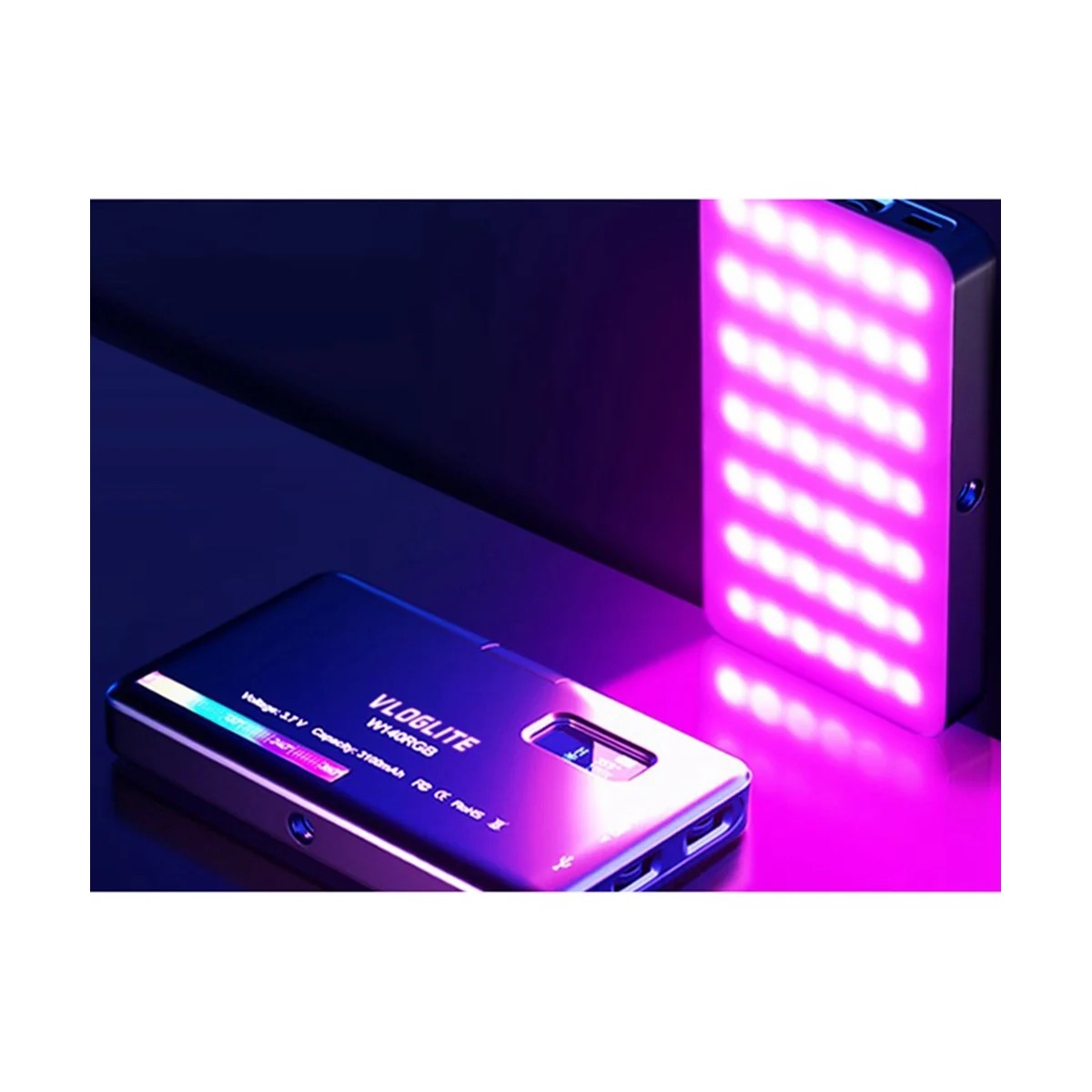 VLOGLITE RGB Video Light Mobile Phone Live Beauty Lighting Square Pocket Light Photography Full-Color LED Atmosphere Fill Light