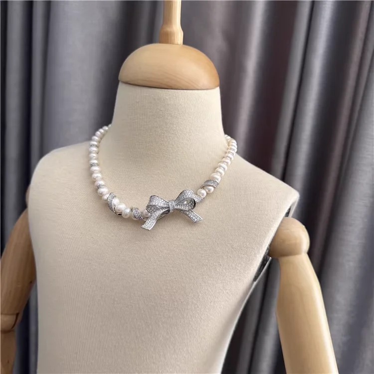18inch New Natural Freshwater Pearl Collarbone Necklace