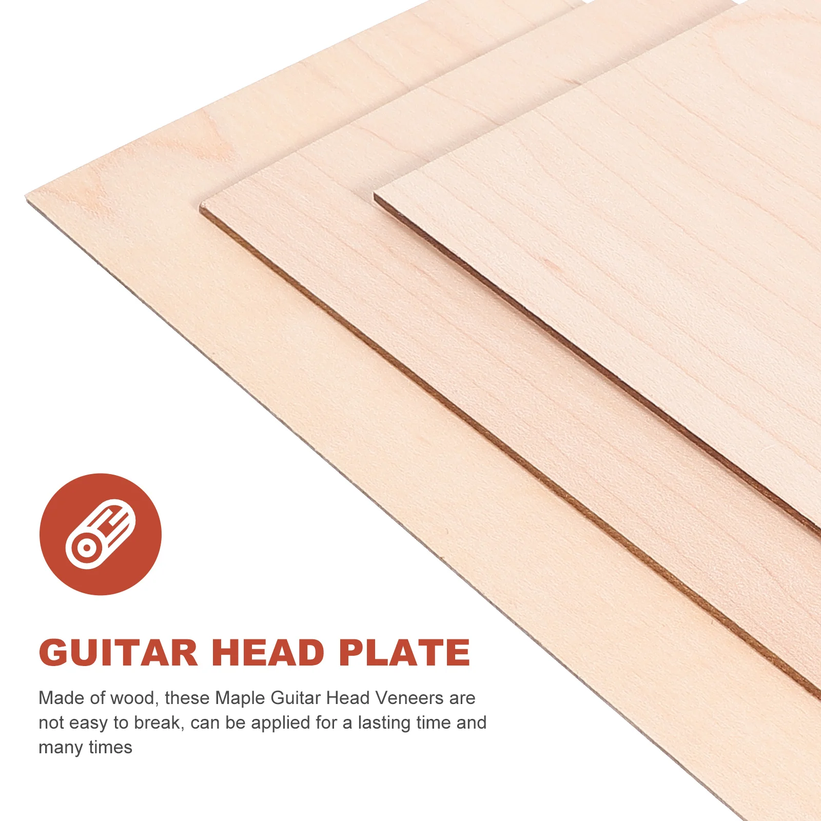 

3pcs Maple Wood Head Veneer Replacement Durable Electric Guitar Headplate Accessories Luthiers Supplies Shell Sheets Guitar