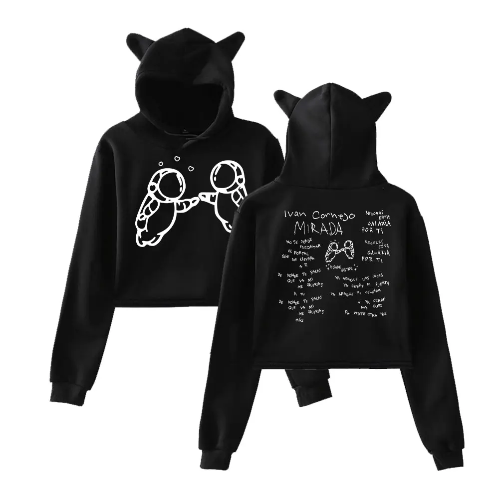 

ivan cornejo mirada tour 2025 Vintage 90s Streetwear Hoodie Merch Hoodies Sweatshirts for Girls Cat Ear Crop Fashion Pullover