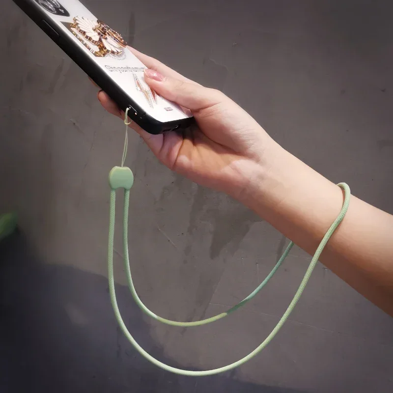 Cordino per telefono lungo in Silicone per iphone huawei samsung redmi xiaomi cinturino per collana colore caramella per portachiavi con Badge per carte di lavoro