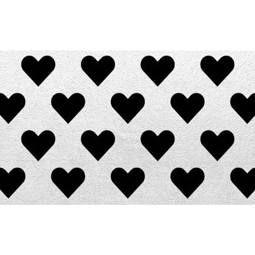 

Love Bath Mat, Small Heart Let Me Love You Hipster Liking Spouse Couples Design, Plush Bathroom Decor Mat with Non Slip Backing