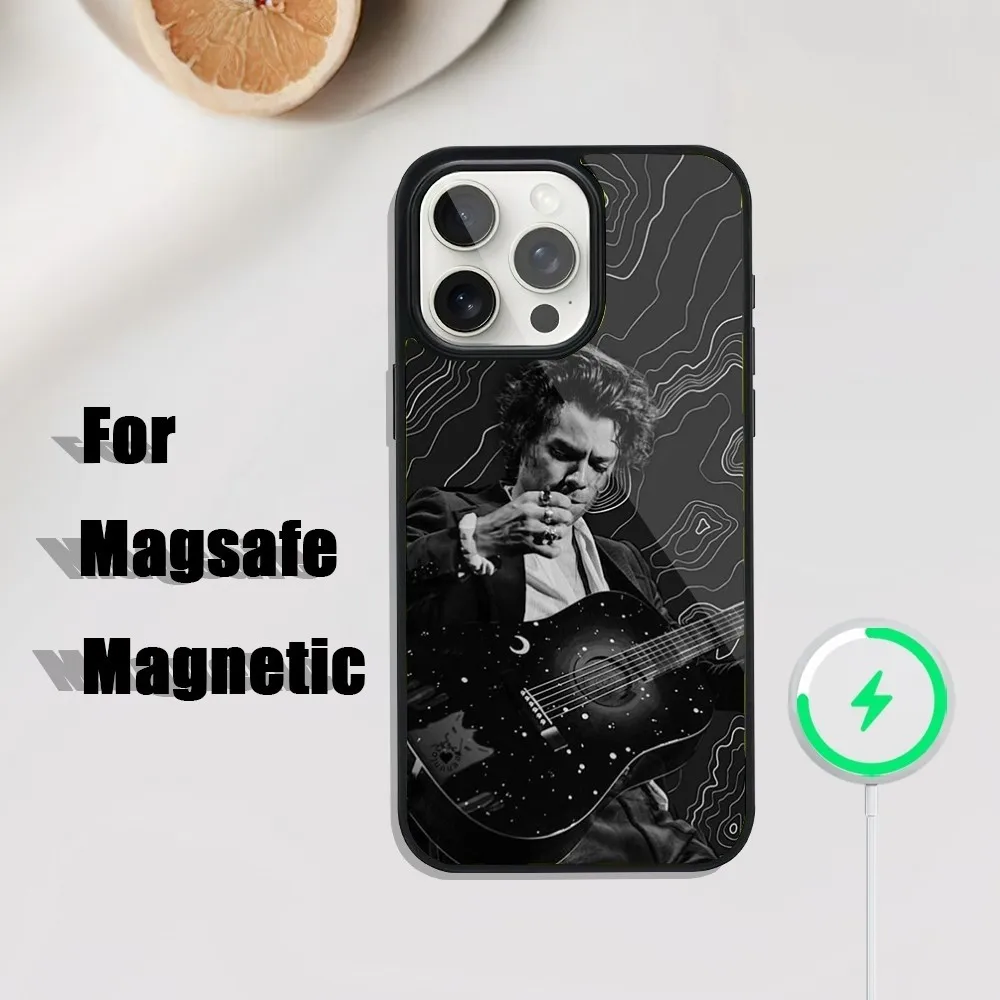 H-HaRRy S-Styles Phone Case For iPhone 16,15,14,13,12,11,Plus,Pro,Max Mini Magsafe Magnetic Wireless Charging