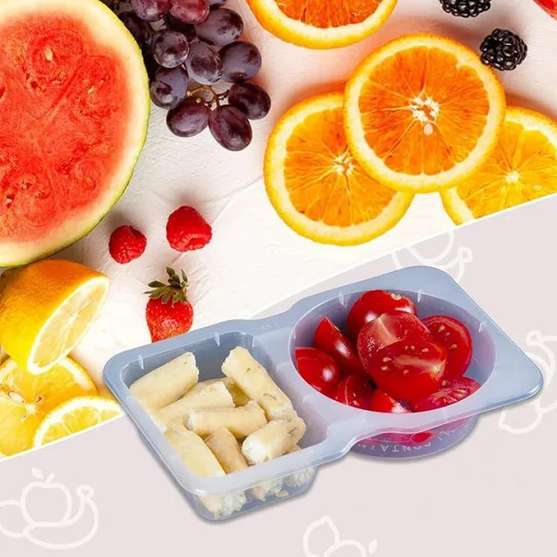 

Disposable 2-Compartment Sauce Or Seasoning Container One-Piece Separate Design for Food Service