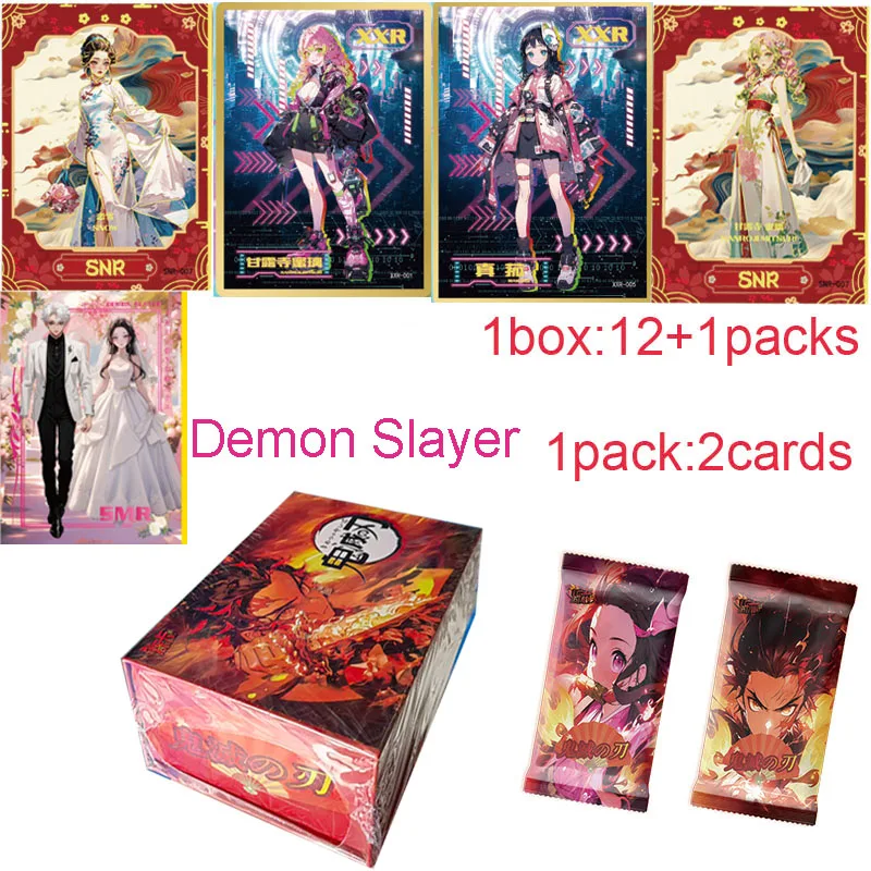 2024 Newest  Demon Slayer Collection Cards Shinobu Nezuko Tanjiro Mitsuri Booster Box TCG Hobby Gift