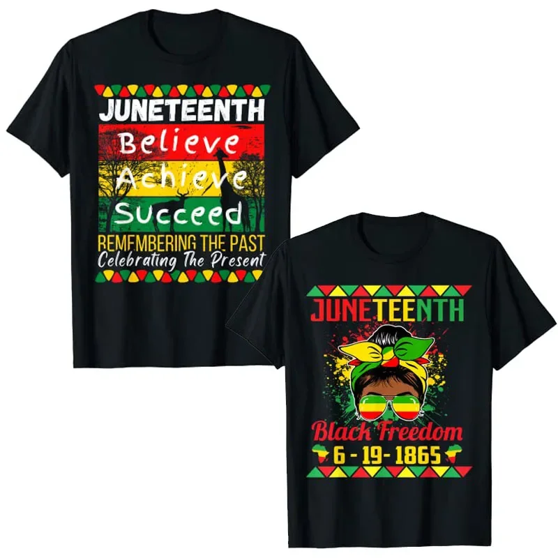 

Juneteenth Is My Independence Day Black Pride Melanin T-Shirt 1865 Celebrations Through Glasses of Bold Tee African American Top