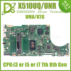 KEFU X510UNR Mainboard For X510UF X510UA X510UQ S5100UR S5100U Laptop Motherboard W/I3 I5 I7-6th/7th 930MX/940MX/MX150