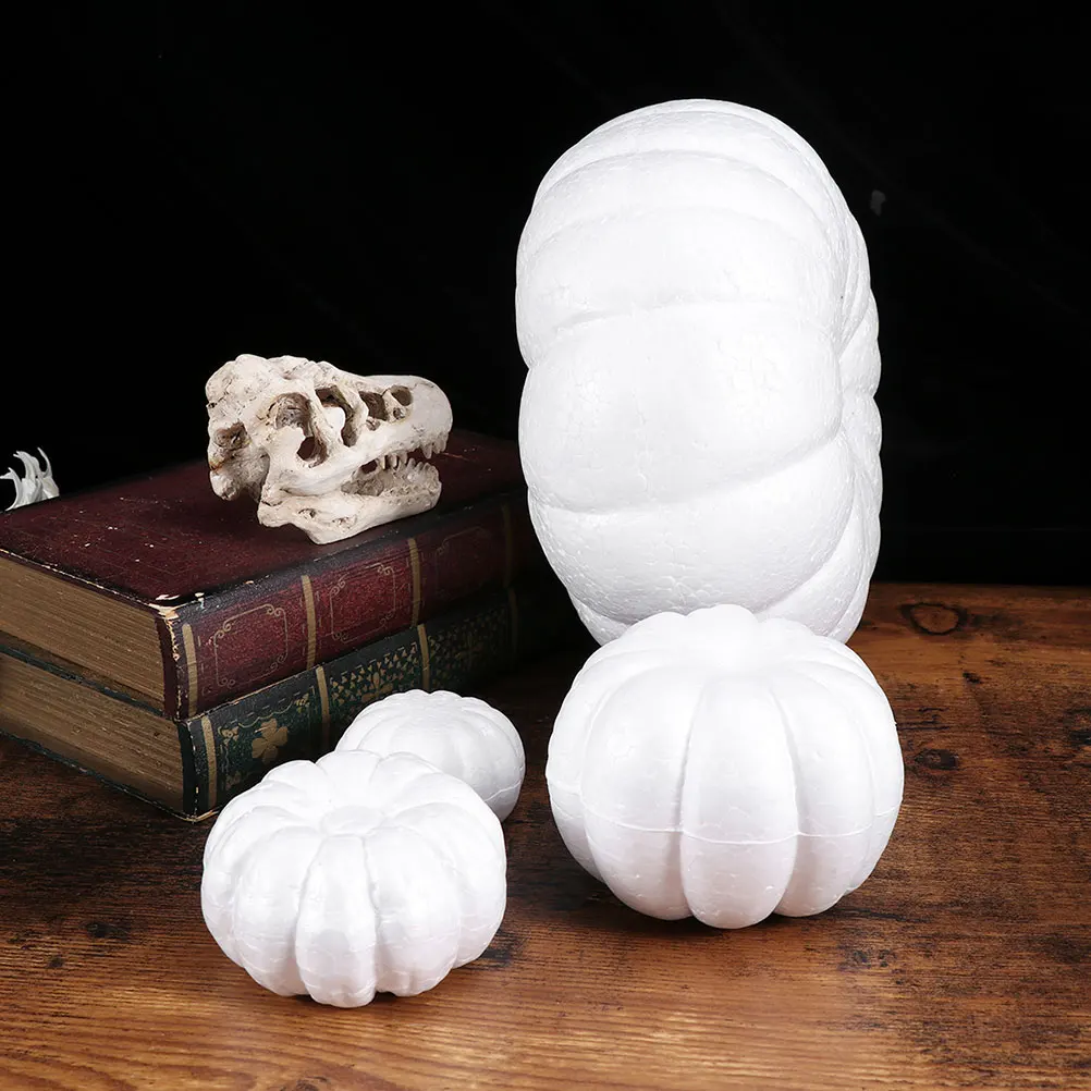 

6pcs Model White Decor Fake Model White Fall Crafts Decor Halloween Pumpkin Decorations Pumpkin Decorations Craft