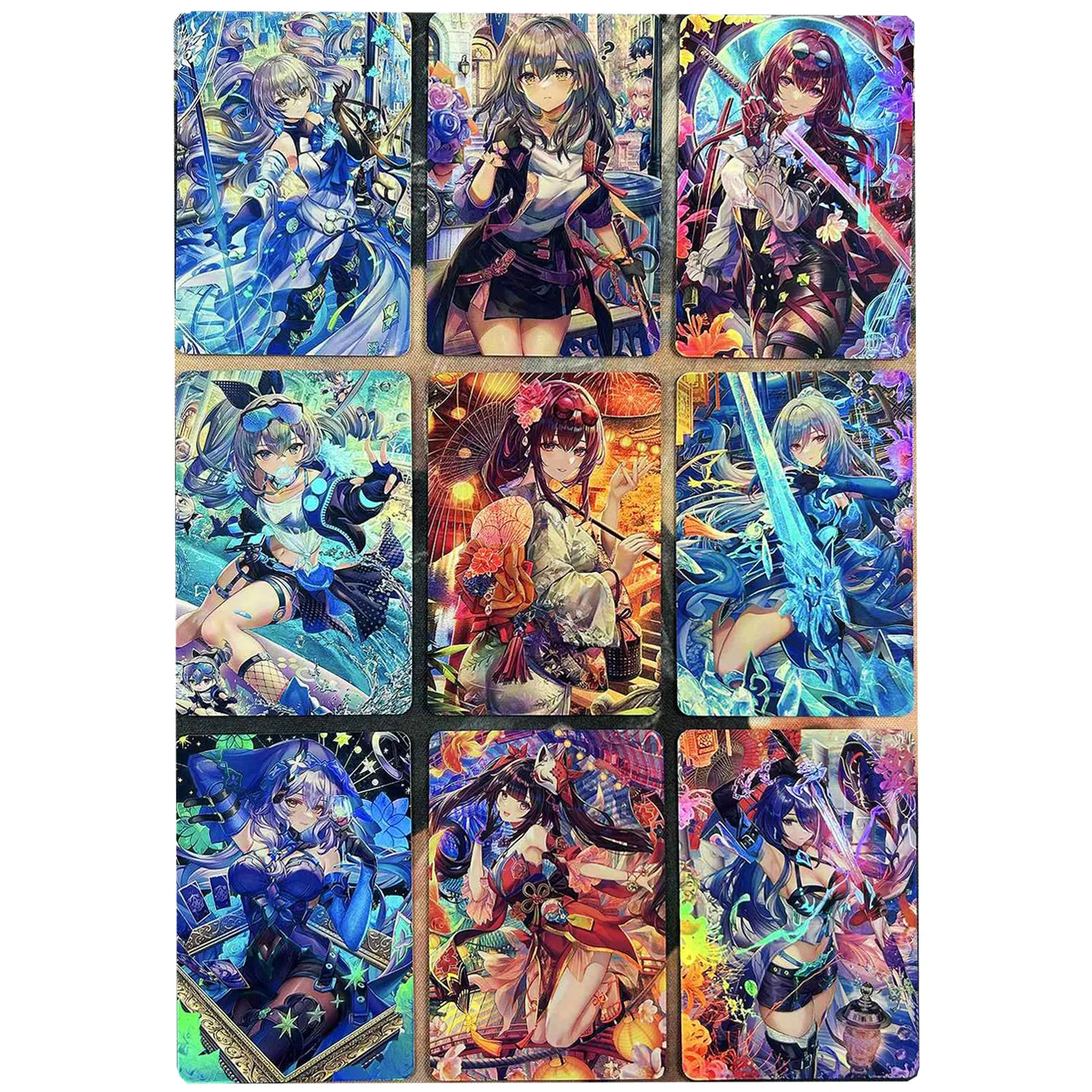 9Pcs/set Diy Self Made Honkai: Star Rail March 7Th Kafka Collection Card Refraction Color Flash Game Anime Cards Gift Toys