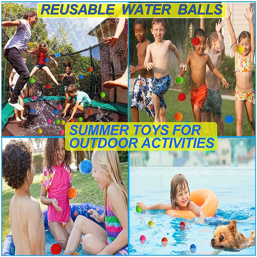 

60pcs Outdoor Reusable Swimming Pool Beach Party Balloons Summer Game Toys Resistant Polypropylene Water
