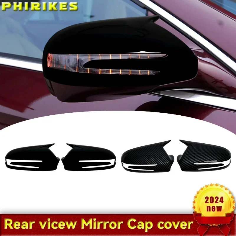 1 Pair Black Side Mirror Caps For Mercedes Benz CLS C219 W219 CLS280 300 320 350 2009-2011 Car Accessories