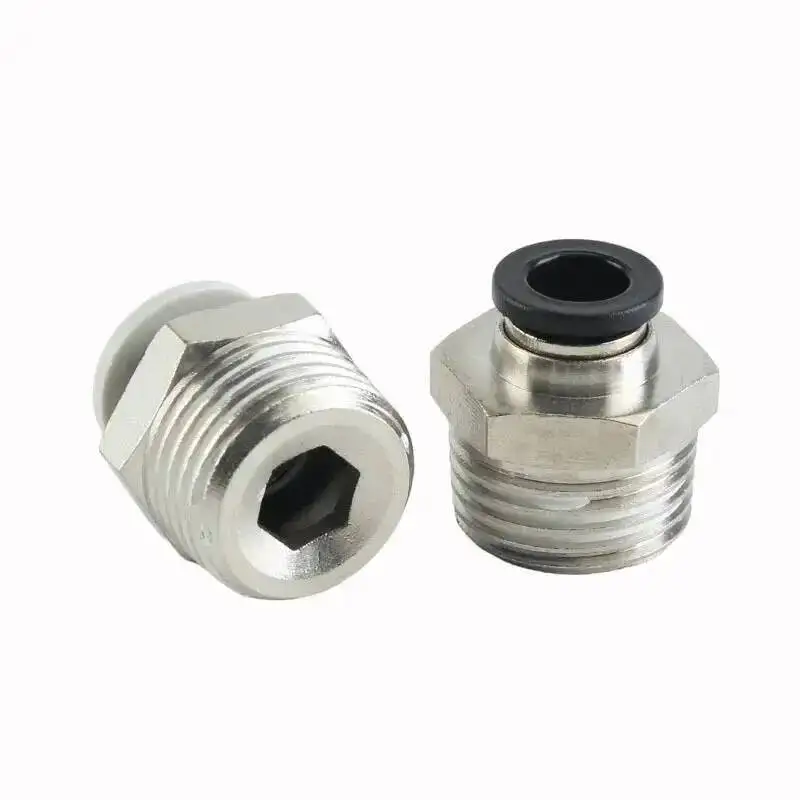PC Pneumatic Fittings Air Connector Quick Connecors Hose PC4-M5 PC4-M8 PC6-M5 PC8-M5 PC10-M8 PC12-M14 Male Thread
