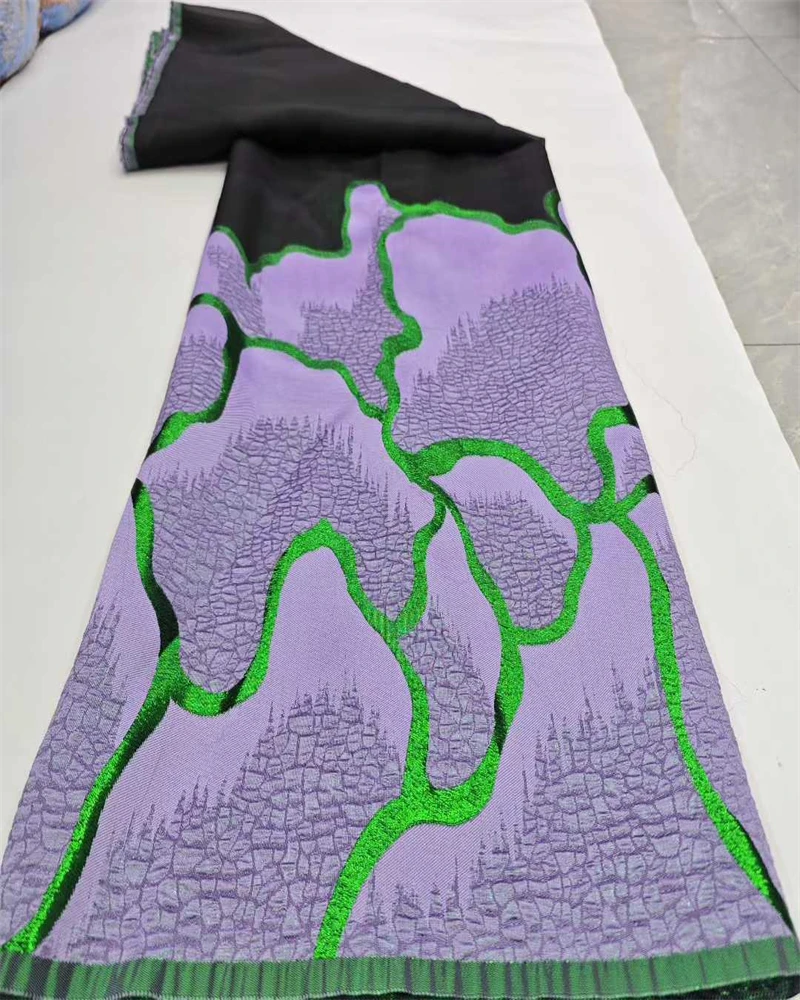 قماش دانتيل جاكار مطرز أفريقي عالي الجودة 2025 لفستان الزفاف قماش دانتيل فرنسي