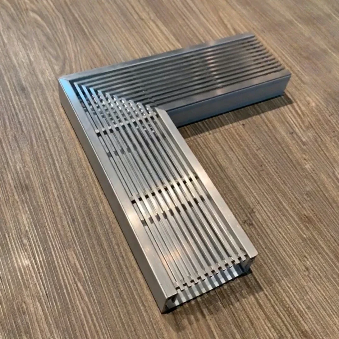 Outdoor Floor Drain 100*40 Corner Stainless Steel Drain Garage Floor Drain Trench Drainage Outdoor Drainage Channel