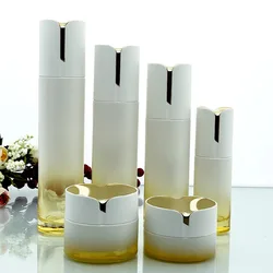 120ml pump bottle cosmetic glass set sub-bottling lotion essence Refillable Bottles round bottle foundation liquid sub-bottling
