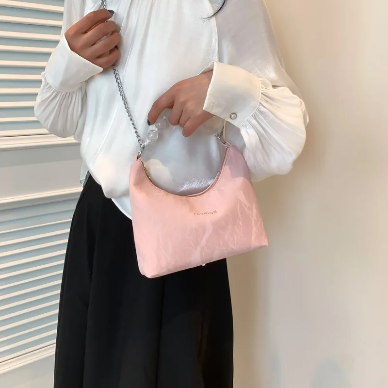 حقيبة أنيقة منسوجة يدويًا لعام 2025 للنساء، حبال بمقبض علوي أنيق، حقيبة كروس عصرية مع جيب داخلي للحفلات والتاريخ #2