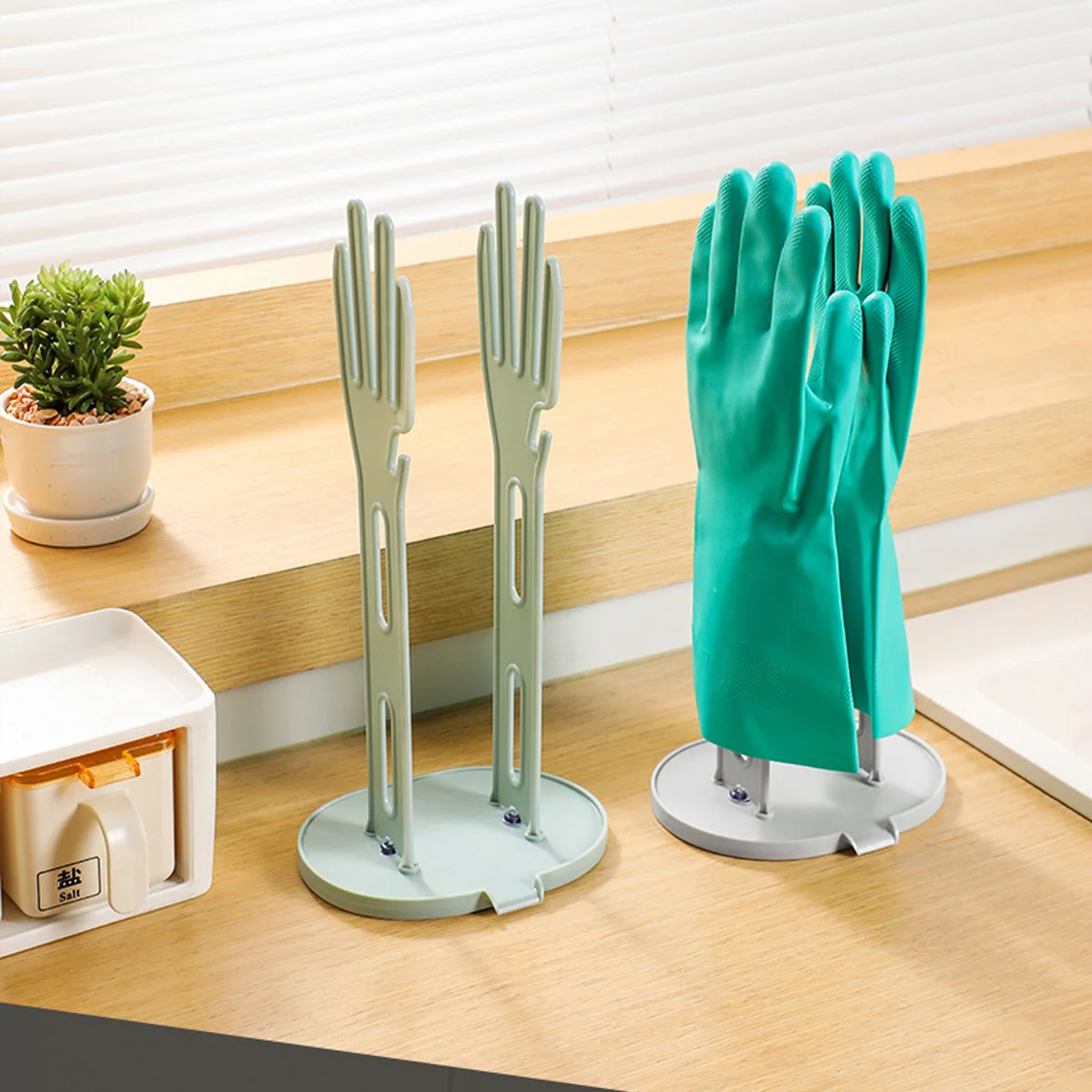 1PC Kitchen Glove Stand Holder Rubber Glover Dryer Rack Towe