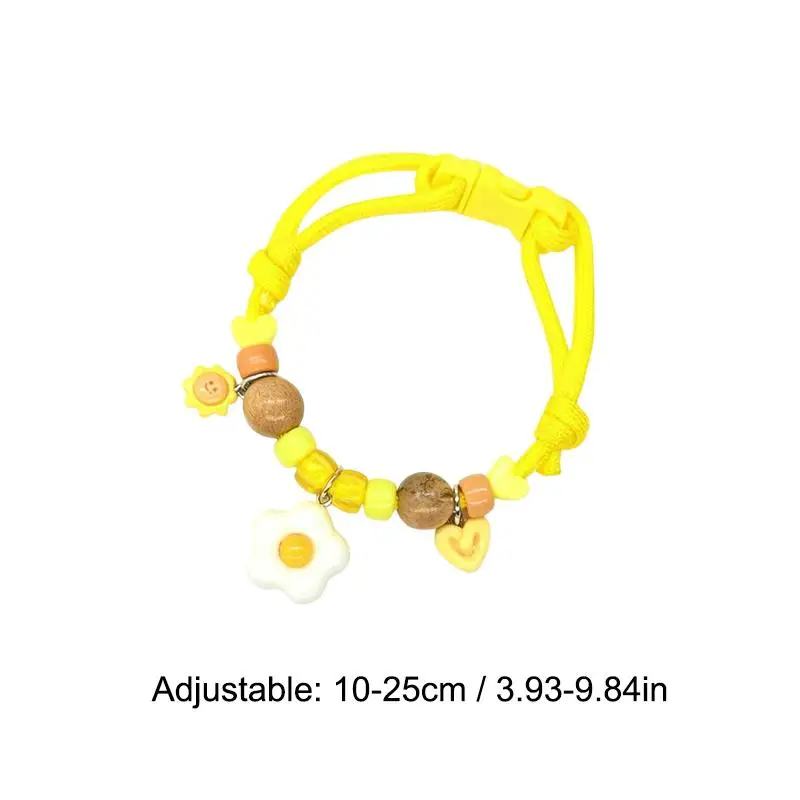 #@Adjustable Pet External Deworming Collar Cute Design Macaron Color Adjustable Cat/Dog Pet Collar Safe Natural Material