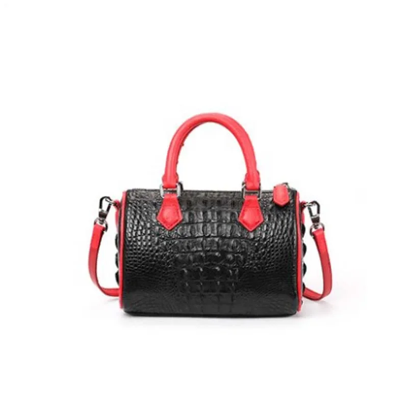 SL thailand crocodile leather women handbags  Single shoulder bag fashion leisure  Inclined shoulder bag  Boston  Female bag