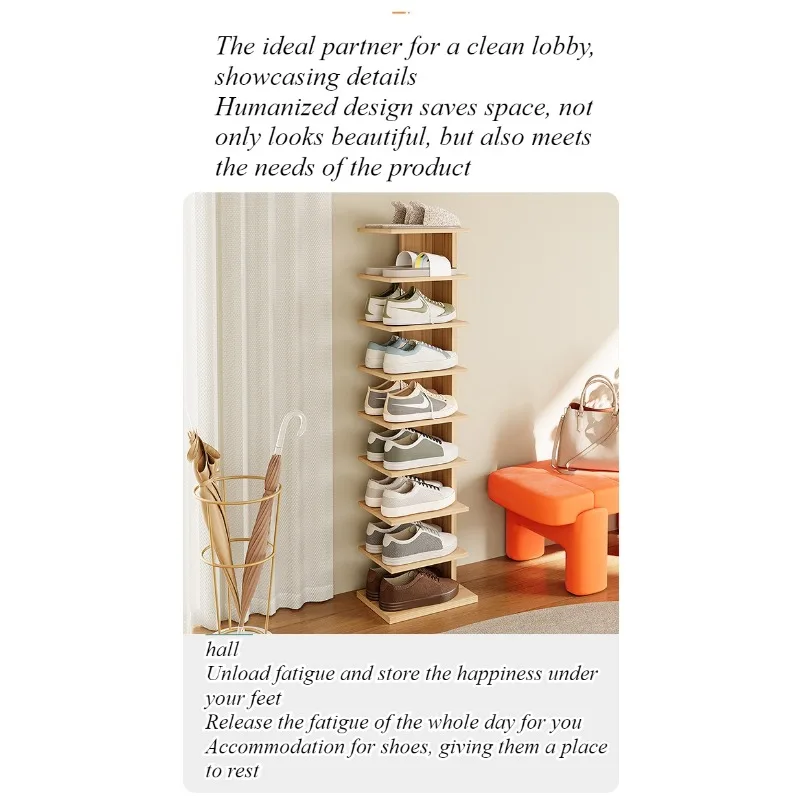Invisible shoe rack home door simple multi-layer new explosion small narrow layered baffle storage artifact space saving image 3