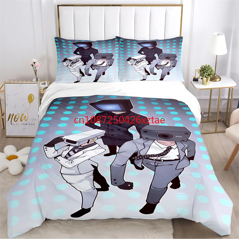 

G-ame S-kibidi T-oilet Couette 220x240 Duvet Cover Sets Printed Bedding Set Double Queen King Size,Bettbezug