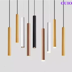 Fashion Style ściemniania Cylinder wisiorek LED światła 10W 15W długa rurka lampy dekoracji przewód lampa wisząca tło światła AC90-2