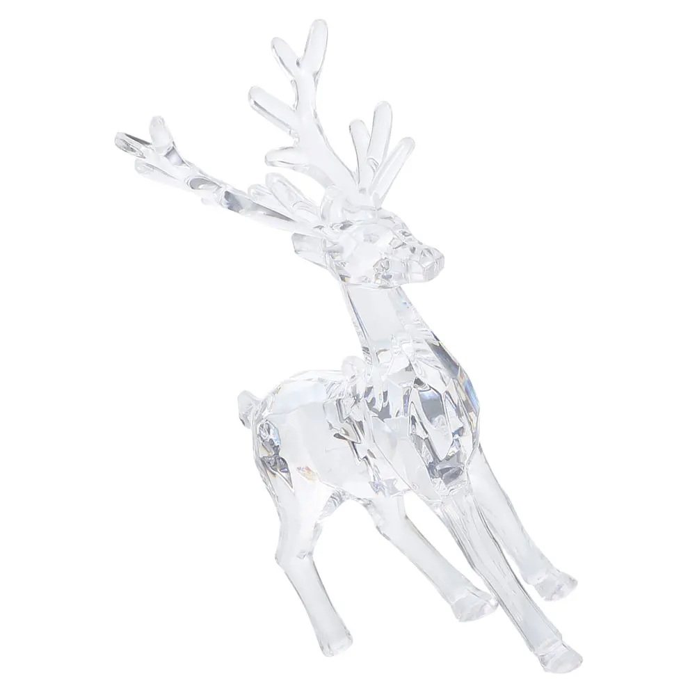

Acrylic Reindeer Elk Ornaments Transparent Christmas Scene Decoration DIY Decor Christmas Tabletop Present Home Festive