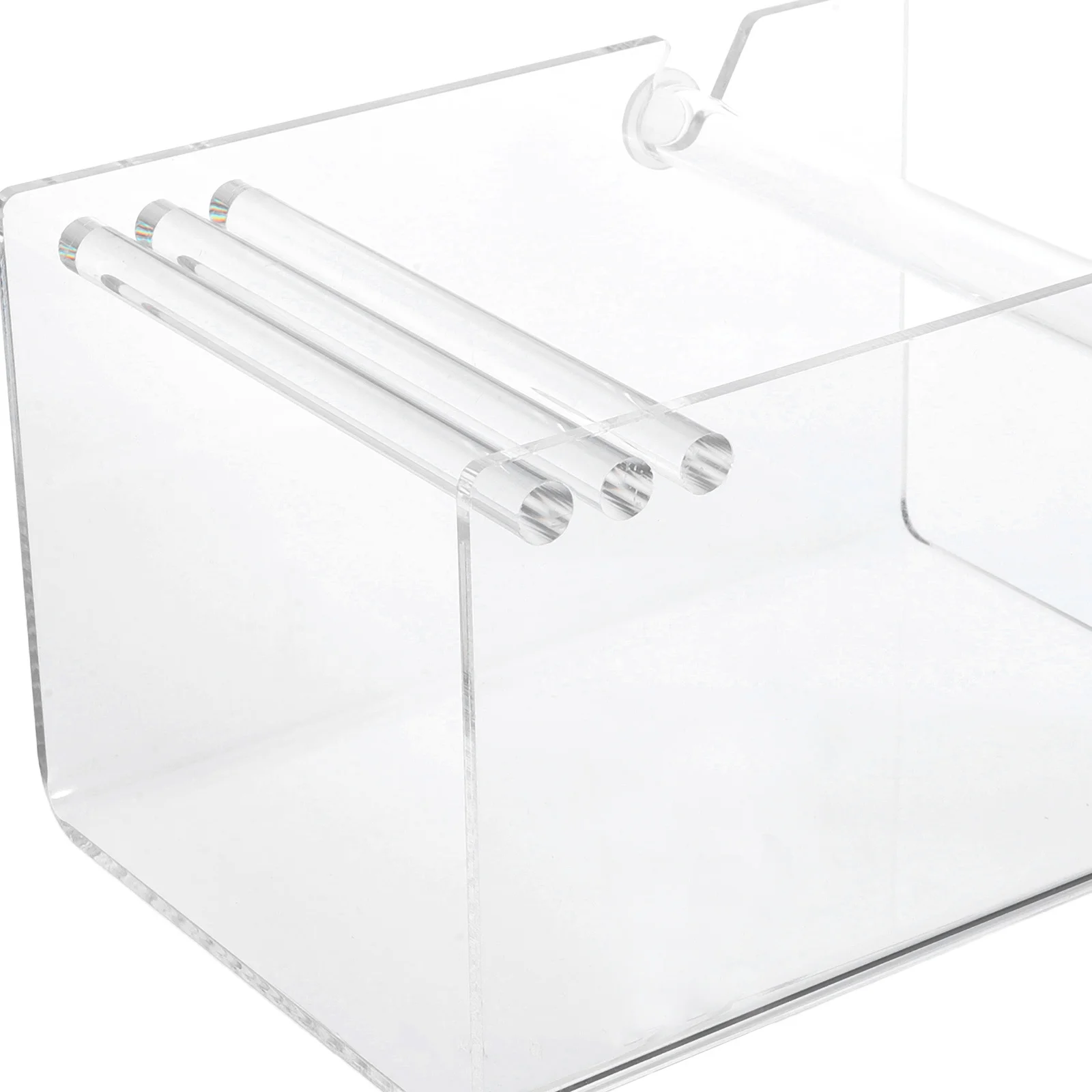 حامل لفة الملصق منظم سطح المكتب من الأكريليك الشفاف للتخزين وحامل موزع قابل للتعديل للاستخدام المكتبي والمدرسة #3