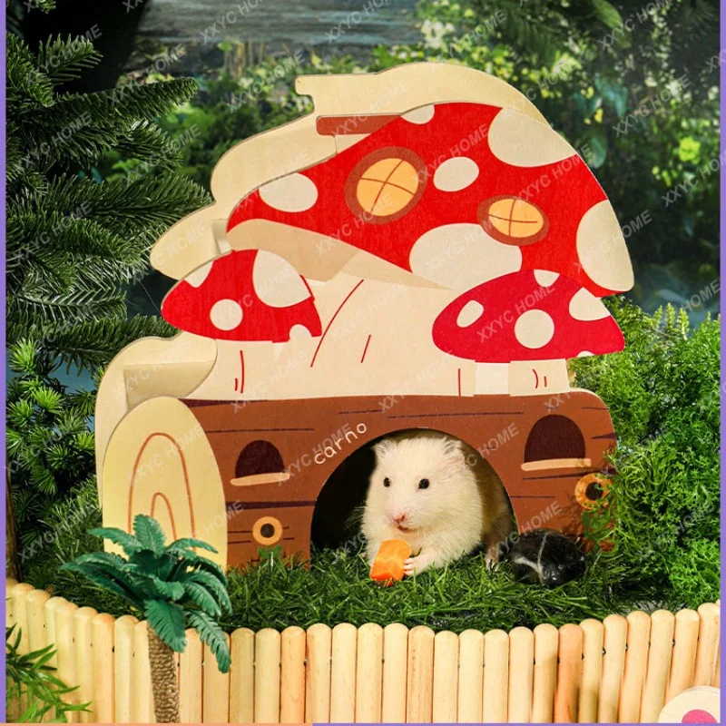 

Hamster Tribe House Flower Branch Mouse Cabin Djungarian Hamster Four Seasons Universal Landscaping Supplies