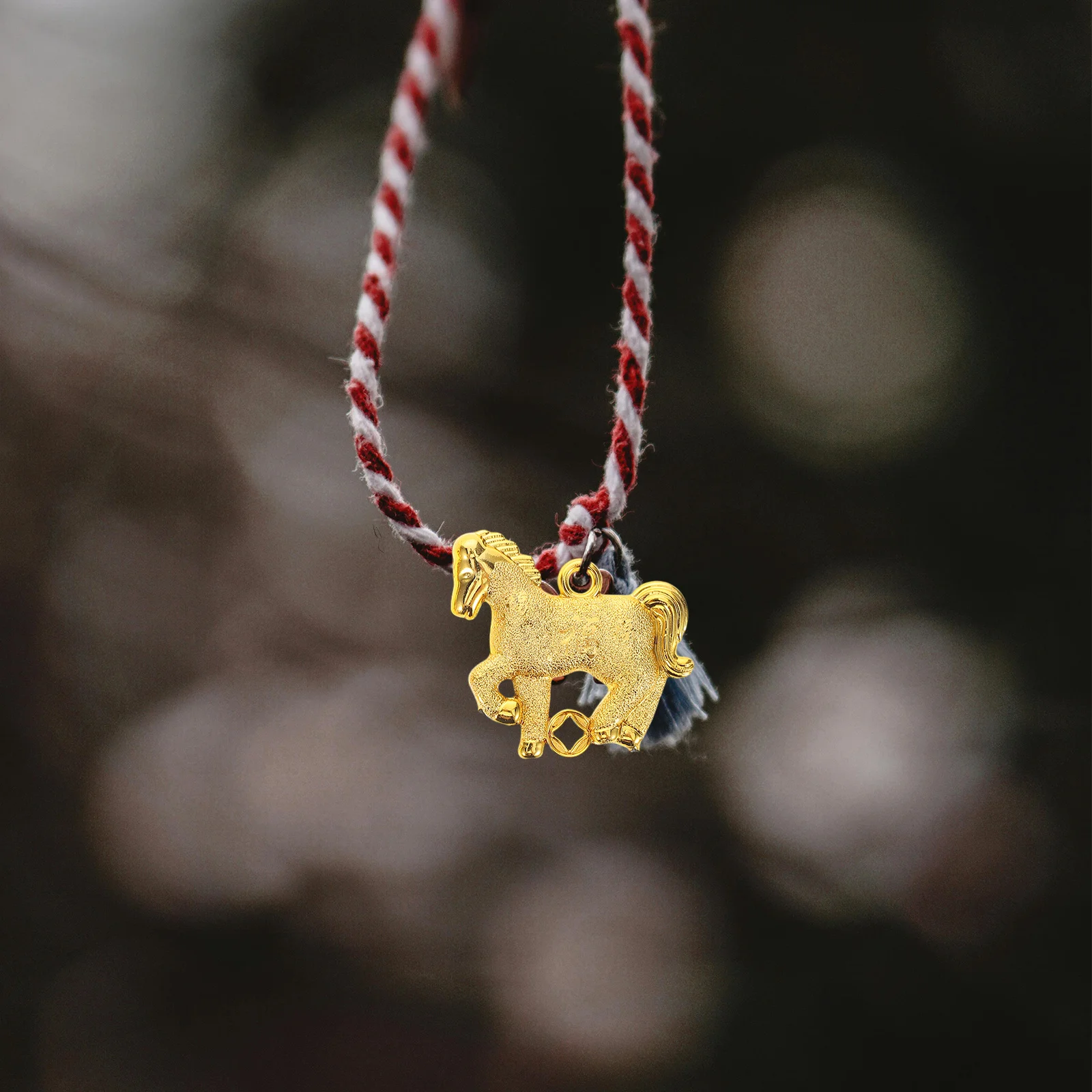 10Pcs Chinese Zodiac Horse Gold Pendants 2026 Good Luck Charms for Keychain Necklace Bracelet Jewelry Accessories