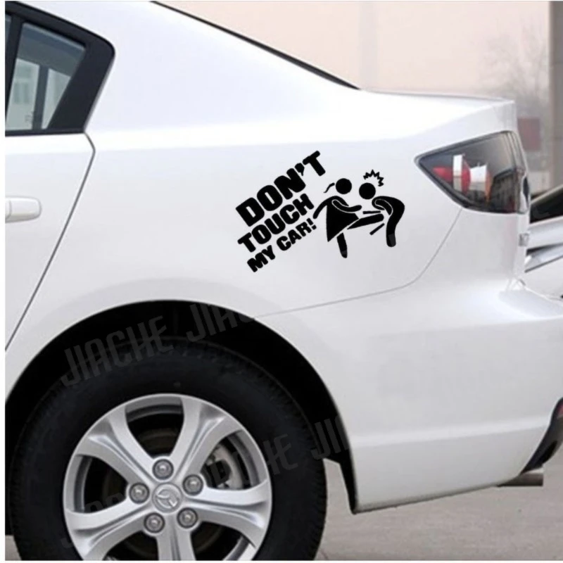 Funny Car Sticker Dont Touch My Car Decals Stickers Creative Auto Decal Exterior Decoration Black White Accessories Sticker - view 2