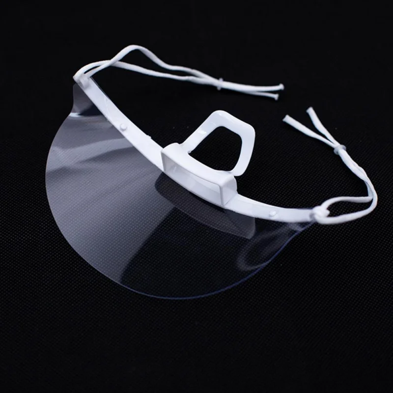 10Pc Transparent Mask Catering Waiter Chef Anti-Fog Hygiene Masks Face Shield Protective Plastic Dustproof Clear Face Mask