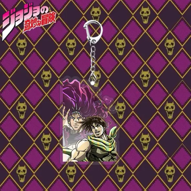 لطيف أنيمي جوجوس غريب مغامرة المفاتيح الكرتون الشكل قلادة مفتاح سلسلة سيارة كيرينغ حقيبة مجوهرات هدايا تأثيري اكسسوارات