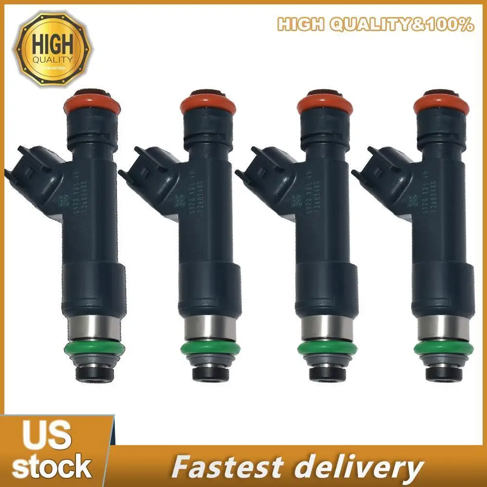 4PCS Fuel Injector For 07-2012 Chevy Malibu Pontiac G6 Saturn Sky 2.4L 12602480