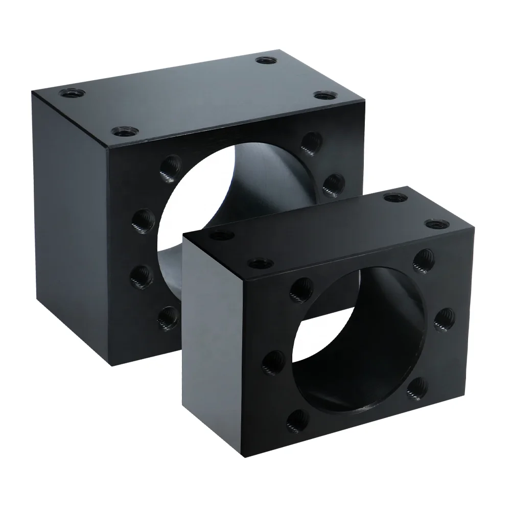 HLTNC Wholesale  Ball Screw Support Nut Bearing Nut Seat House With Seat GDSG12H 16H 20H 25H 32H 40H 50H Black Rigidity for Cnc