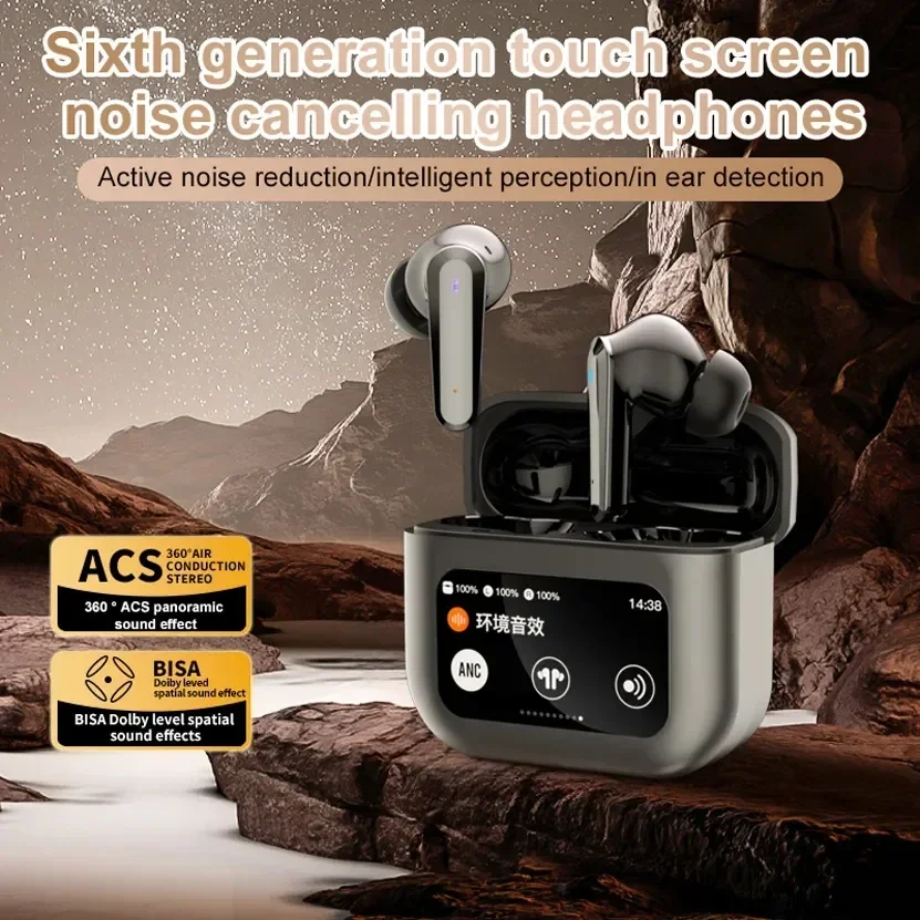 

Popular Q30 Buds 2 Pro Ultra Handfree Anc Enc Noise Cancelling Ecouteur Bluetooth Wireless Headphone With Smart Lcd Touch Screen