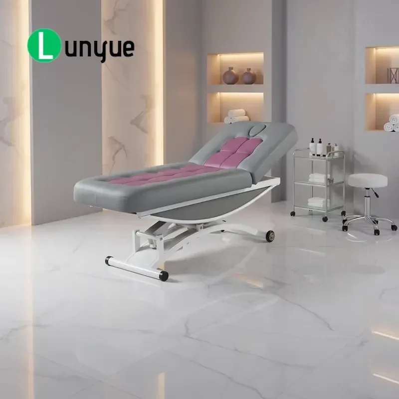 Electric Beauty Treatment Bed 2 Motor Adjustable Physical Therapy Facial Massage Table for Spa Clinic Durable