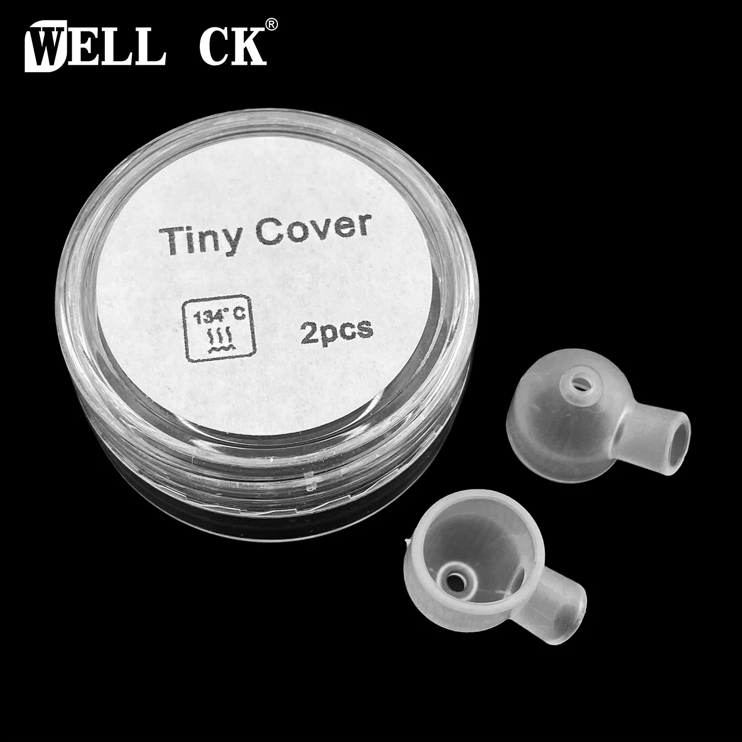 WELLCK Dental Tiny Cover for Aluminum Oxide Air Abrasion Micro Blaster Sandblaster Powder Dust Proof Cap 2pcs 134℃ Autoclave