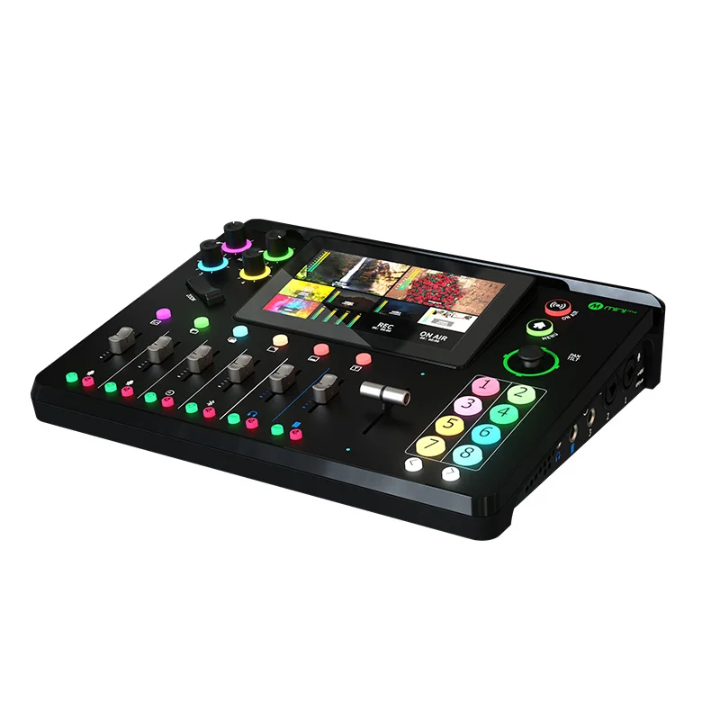 RGBlink Mini-Mx Video Switcher Multi-Channel 5.5Inch Quad HDMI 2.0 Input Dual HDMI 1.3 Output Switcher For Live Streaming