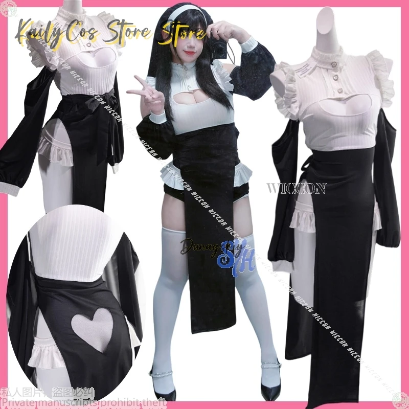 

Nun Costumes Design Black White Dress Hot Anime Cosplay Nun For Sexy Girls Dark Reign Cenobite Nun Cosplay Costume