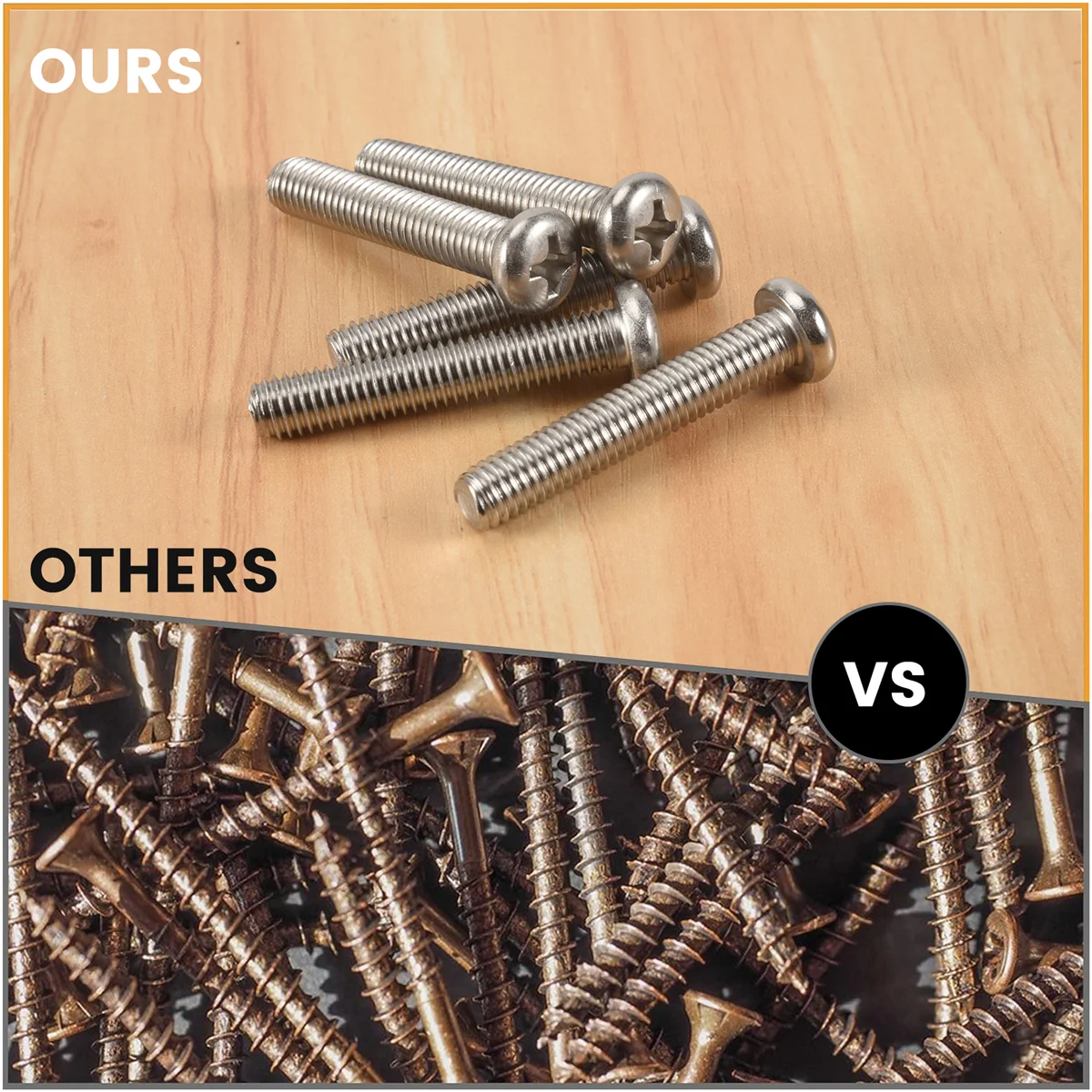 New M8 x 45mm 304 Stainless Steel Phillips Machine Screw Bolt 5pcs