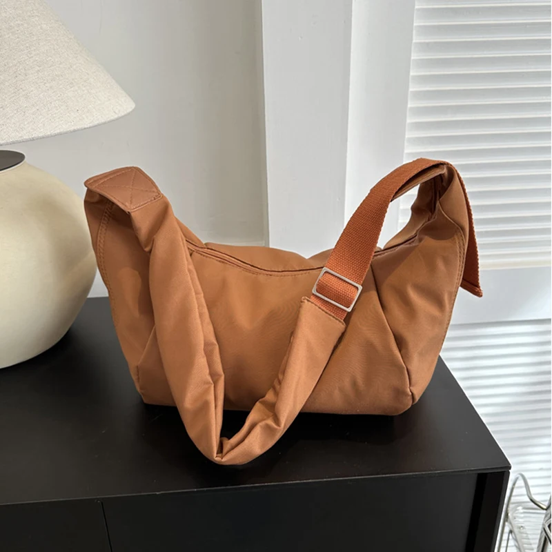 Nylon Hobos Bolsa Crossbody para Mulheres, Bolsa Mensageiro Casual, Bolsas de Ombro, Bolsa de Grande Capacidade, Bolsa Senhora de Viagem, Bolsas