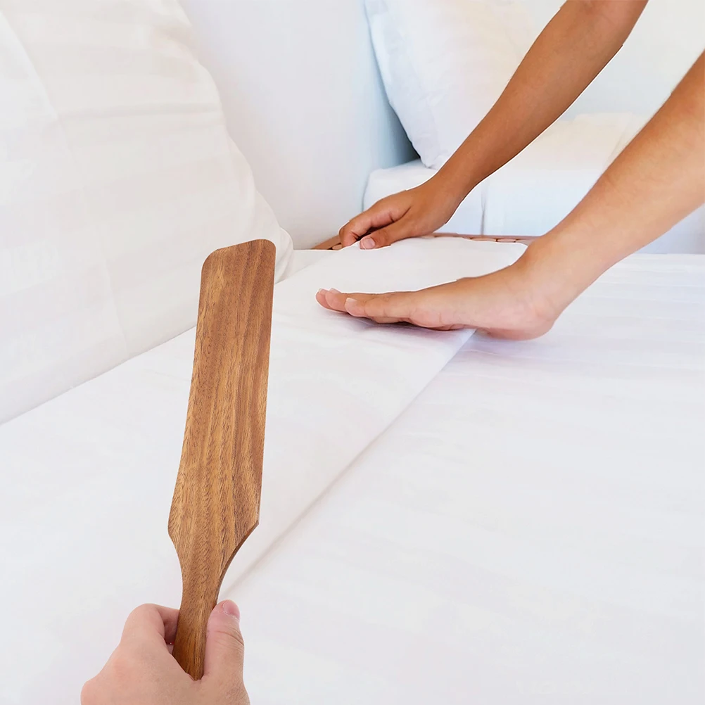 

2pcs Mattress Lifter Tool Wooden Handle Bed Sheet Tucking Paddle For Easy Sheet Changing Bed Making Aid Home Hotel Dorm