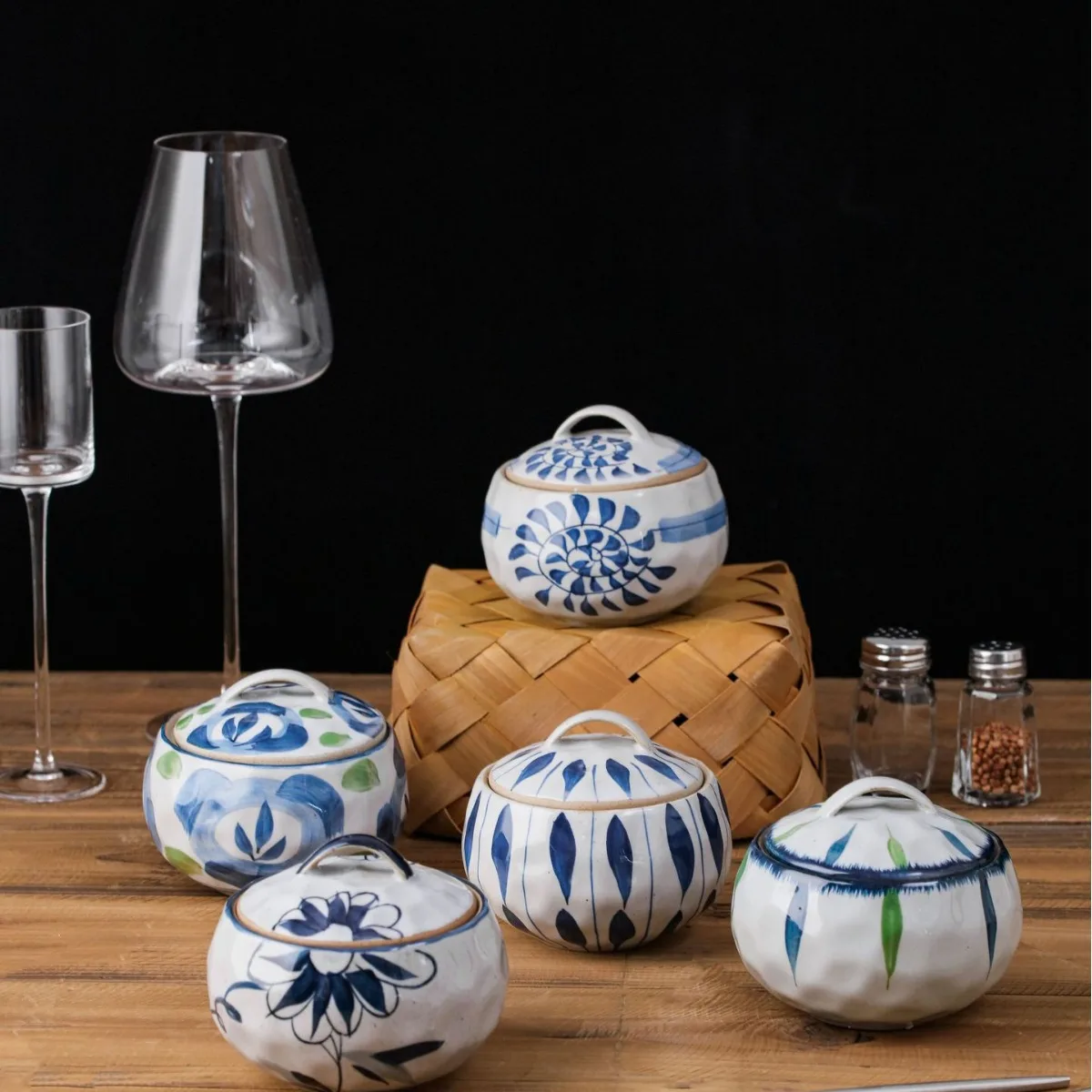 وعاء مغطى بالسيراميك 400 مل، وعاء عميق من الطين القديم على البخار، وعاء عش الطيور على الطراز الصيني، وعاء إساء ملون مزجج إبداعي #3