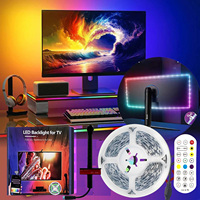 USB RGBIC Gaming Backlights for TV 55-65inch Monitor With 1080P Camera Sync Screen Back lights Strip Smart App PC Ambient Strip