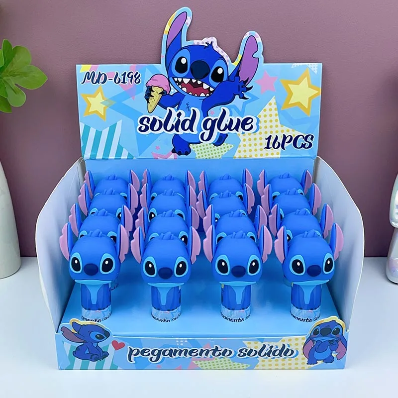 Imagem -06 - Disney Kawaii Stitch Eraser para Crianças Escrita Bonito Desenho Apontador de Lápis Artigos de Papelaria Material Escolar 16 Pcs por Lote