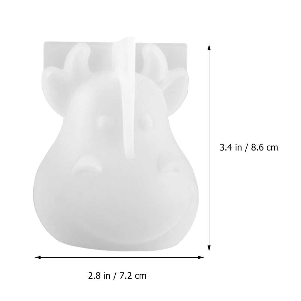 

1 Pc High Flexibility Cow Year Mascot Adornment Silicone Mold For DIY Craft Projects